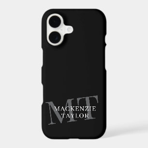 Elegant Monogram Name Personalized Text  iPhone 17 Case