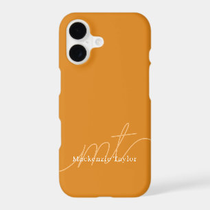 Elegant Monogram Name Personalized Text  iPhone 17 Case