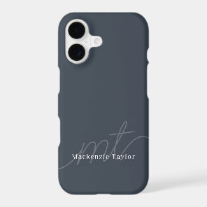 Elegant Monogram Name Personalized Text  iPhone 17 Case