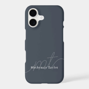 Elegant Monogram Name Personalized Text  iPhone 17 Case
