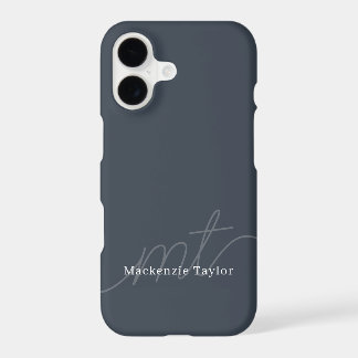 Elegant Monogram Name Personalized Text iPhone 17 Case