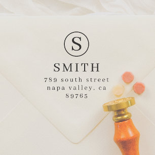 Elegant Monogram & Name Return Address Self-inking Stamp