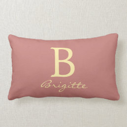 Elegant Monogram Name Script Letter B Template Top Lumbar Pillow