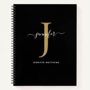 Elegant Monogram Notebook