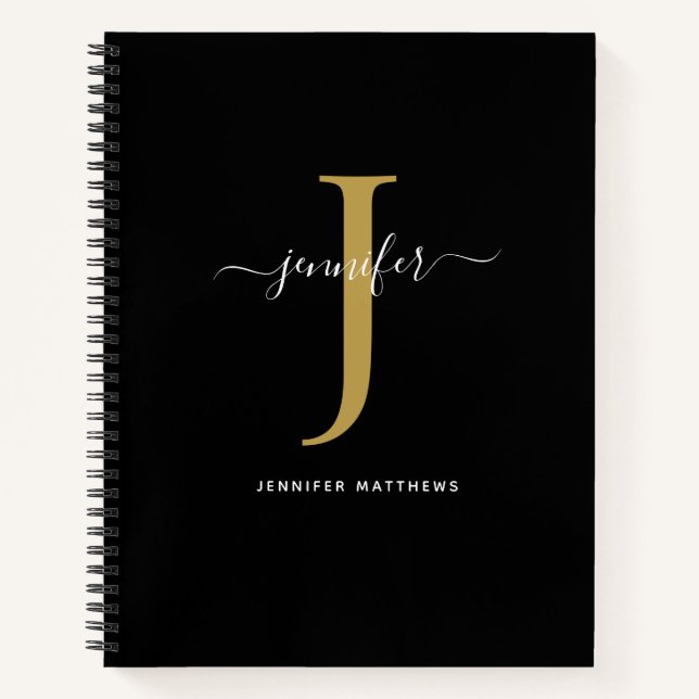 Elegant Monogram Notebook (Front)