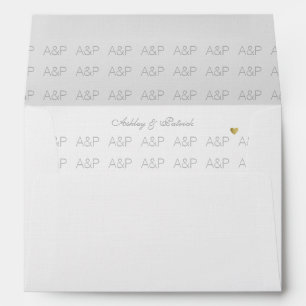 elegant monogram on white (clean & clear) envelope