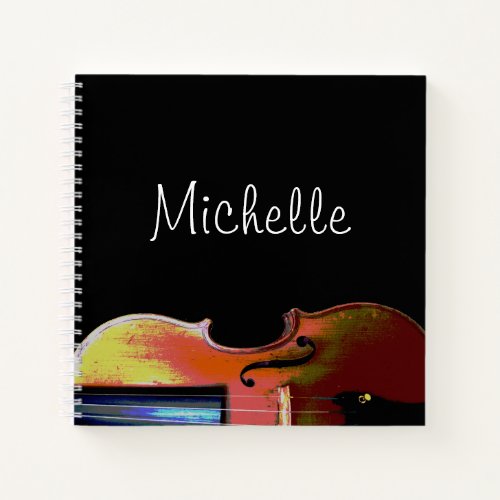 Elegant Monogram Orchestra Violin Student Notebook