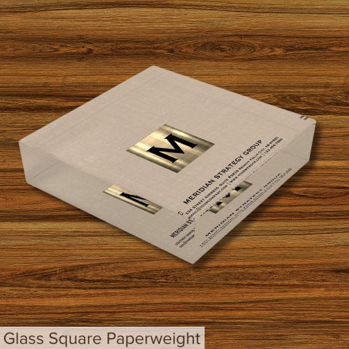 Elegant Monogram Paperweight