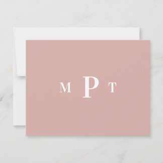 Elegant Monogram Personal Stationery Invitation