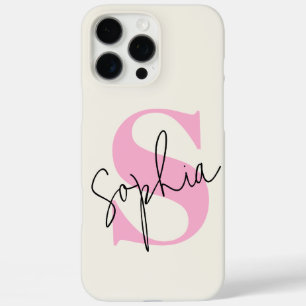 Elegant Monogram Personalized iPhone 16 Pro Max Case