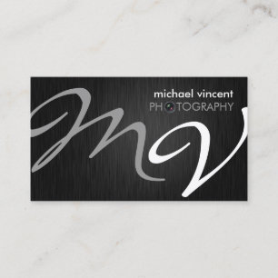 Elegant Monogram Photography Business Card