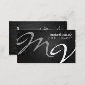 Elegant Monogram Photography Business Card (Front/Back)