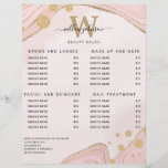 Elegant Monogram Pink Gold Marble Agate Price List Flyer<br><div class="desc">Elegant Monogram Pink Gold Marble Agate Service Menu Price List Flyer. Personalize yours today! Need help? I'm happy to help. Just send me a message.</div>