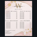 Elegant Monogram Pink Gold Marble Agate Price List Flyer<br><div class="desc">Elegant Monogram Pink Gold Marble Agate Service Menu Price List Flyer. Personalize yours today! Need help? I'm happy to help. Just send me a message.</div>
