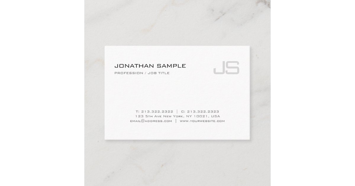 Elegant Monogram Plain Modern Design Luxury Trendy Business Card | Zazzle