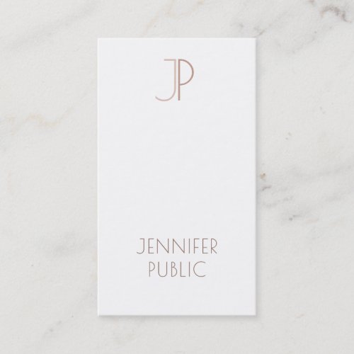 Elegant Monogram Plain Modern Professional Luxury Business Card