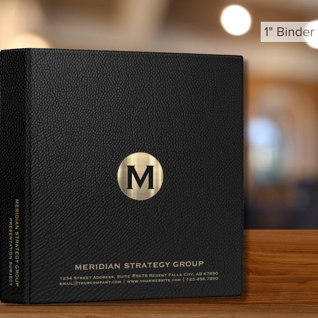Elegant Monogram Presentation Binder (Creator Uploaded)