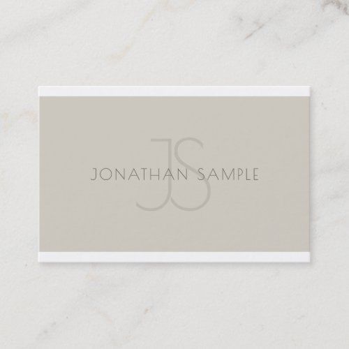 Elegant Monogram Professional Sleek Template Luxe Business Card