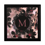 Elegant Monogram Purple Flowers Gift Box