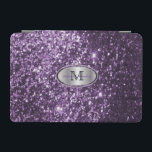 Elegant Monogram Purple Glitter and Silver iPad Mini Cover<br><div class="desc">Electronic Cover ready for you to personalize. ✔Note: Not all template areas need changed. 📌If you need further customization, please click the "Click to Customize further" or "Customize or Edit Design"button and use our design tool to resize, rotate, change text color, add text and so much more.⭐This Product is 100%...</div>