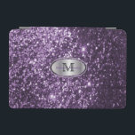 Elegant Monogram Purple Glitter and Silver iPad Mini Cover<br><div class="desc">Electronic Cover ready for you to personalize. ✔Note: Not all template areas need changed. 📌If you need further customization, please click the "Click to Customize further" or "Customize or Edit Design"button and use our design tool to resize, rotate, change text color, add text and so much more.⭐This Product is 100%...</div>