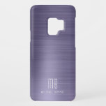 Elegant Monogram Purple Metallic  Case-Mate Samsung Galaxy S9 Case<br><div class="desc">Elegant Monogram Purple Metallic Case-Mate Samsung Galaxy S9 Case</div>