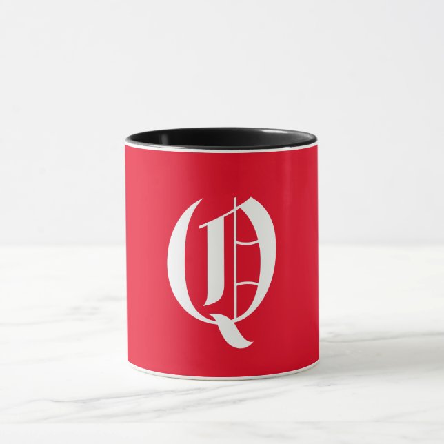 Elegant Monogram Q Mug (Center)