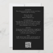 Elegant Monogram QR Code All in One Wedding Invitation (Back)