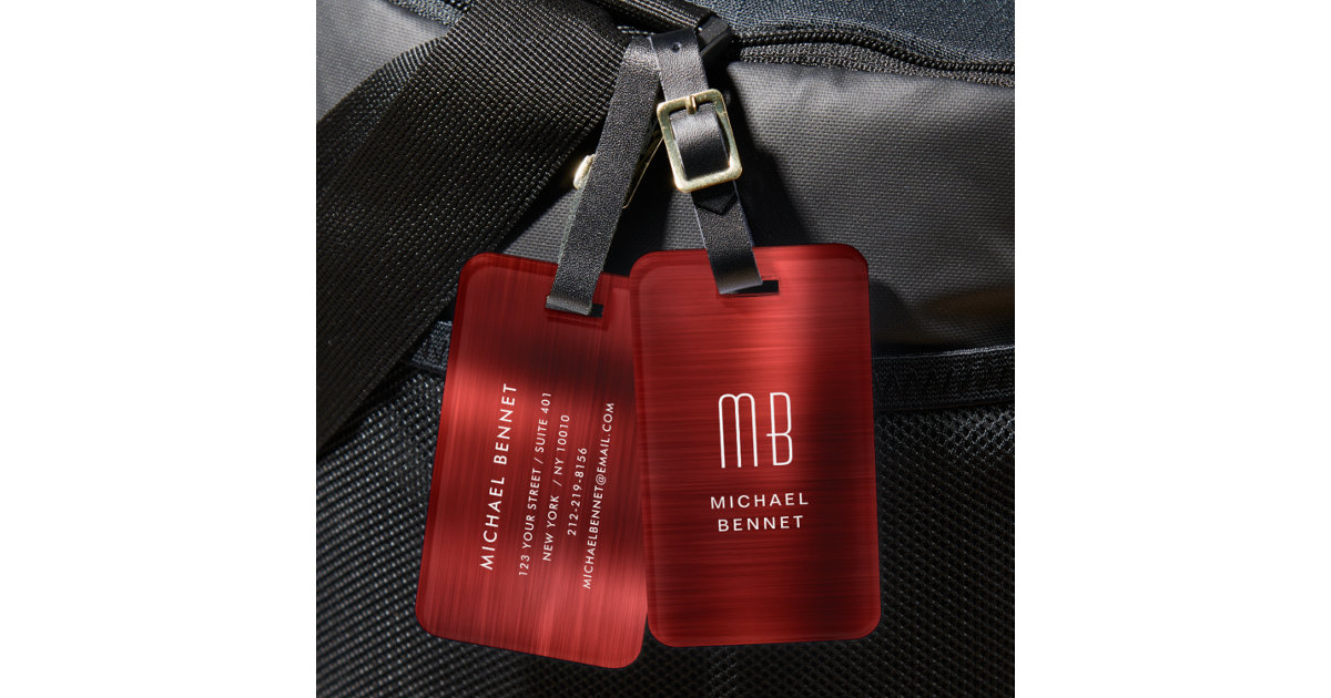 PU Leather Luggage Bag Case Tags - Brilliant Promos - Be Brilliant!