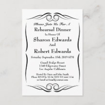 Elegant Monogram Rehearsal Dinner Invitation