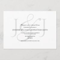 Elegant monogram rehearsal dinner invitations