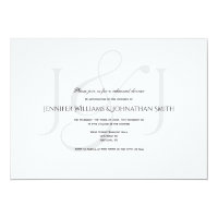 Elegant monogram rehearsal dinner invitations