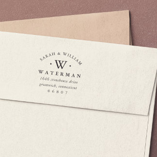 Elegant Monogram | Return Address Self-inking Stamp