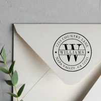 Custom Return Address Stamp-self Inking-personalized Stamp-rubber  Stamp-housewarming Gift-client Gift-wedding Stamp-calligraphy Address 