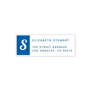 Elegant Monogram Return Address Self-Inking Stamp