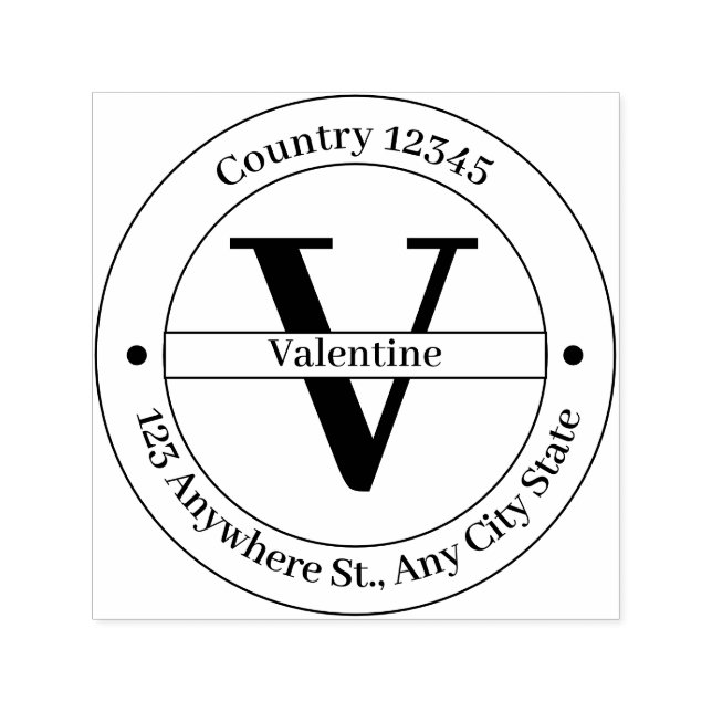 Elegant Monogram Return Address Self-inking Stamp (Design)