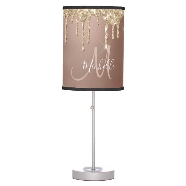 Gold glitter hot sale table lamp