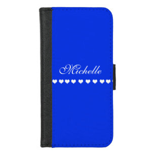 Elegant Monogram Royal Blue iPhone 8/7 Wallet Case