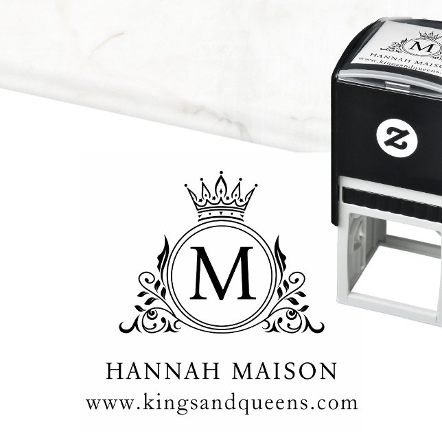 Elegant, Monogram, Royal, Crown, Logo Self-inking Stamp (Creator Uploaded)