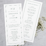 Elegant Monogram Sage Green Wedding Program<br><div class="desc">Elegant Monogram Sage Green Wedding Program. Click the edit button to customize this design with your details.</div>