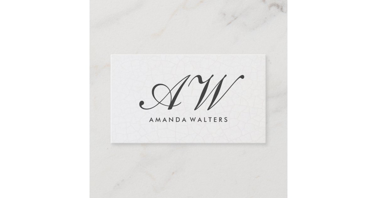 Elegant Monogram Script Contemporary Background Business Card | Zazzle