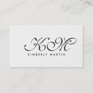 Elegant Monogram Script Contemporary Background Business Card