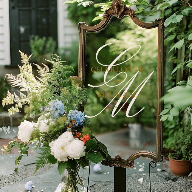 Elegant, Monogram,Script Font Window Cling (Creator Uploaded)