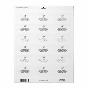 Elegant Monogram Script Initial Return Address Label
