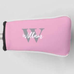 Elegant Monogram Script Name Golf Head Cover