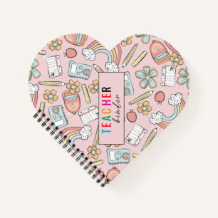 Elegant Monogram Script Office School 3 Ring Binde Notebook