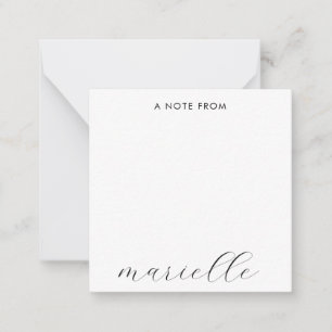 Elegant Monogram Script Personalized Note Card