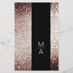 Elegant Monogram Silver Rust Flyer