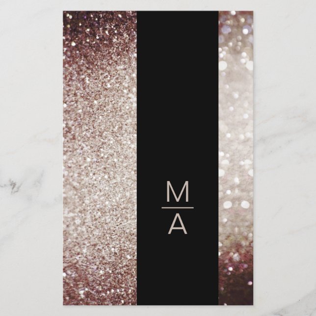 Elegant Monogram Silver Rust Flyer