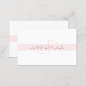 Elegant Monogram Sleek Design Luxury Trendy Plain Business Card (Front/Back)